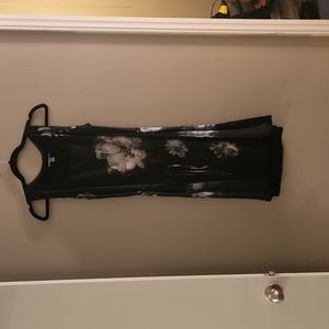 Black Floral Vera Wang Dress